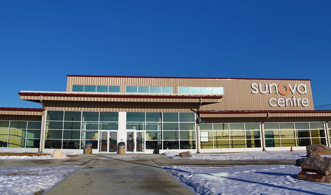 West St. Paul Recreation Centre -Sunova Centre - Front angle View